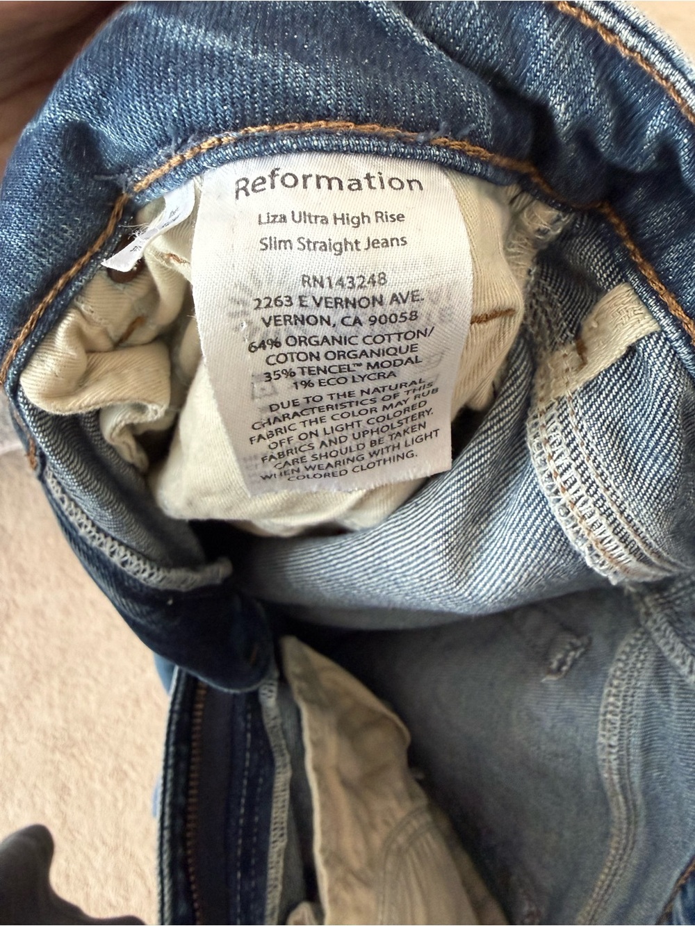 Reformation Liza Ultra High Rise Straight Jeans - Picture 5 of 5